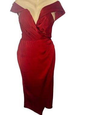 ASOS Off-ShoulderWrap Midi Dress